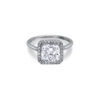 Cushion Cut Single Halo Engagement Ring