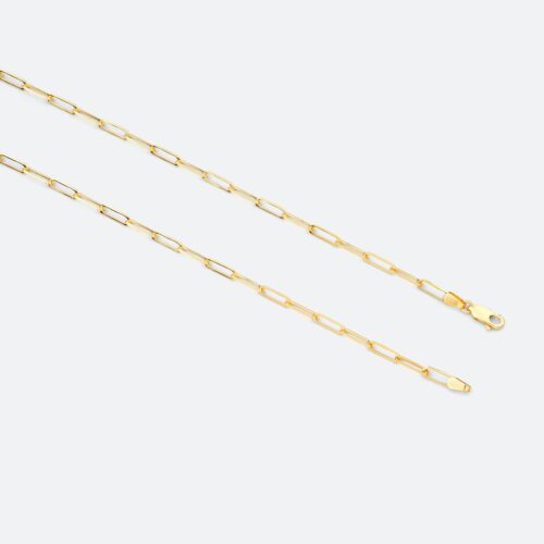 Gold Long Link Chain Bracelet